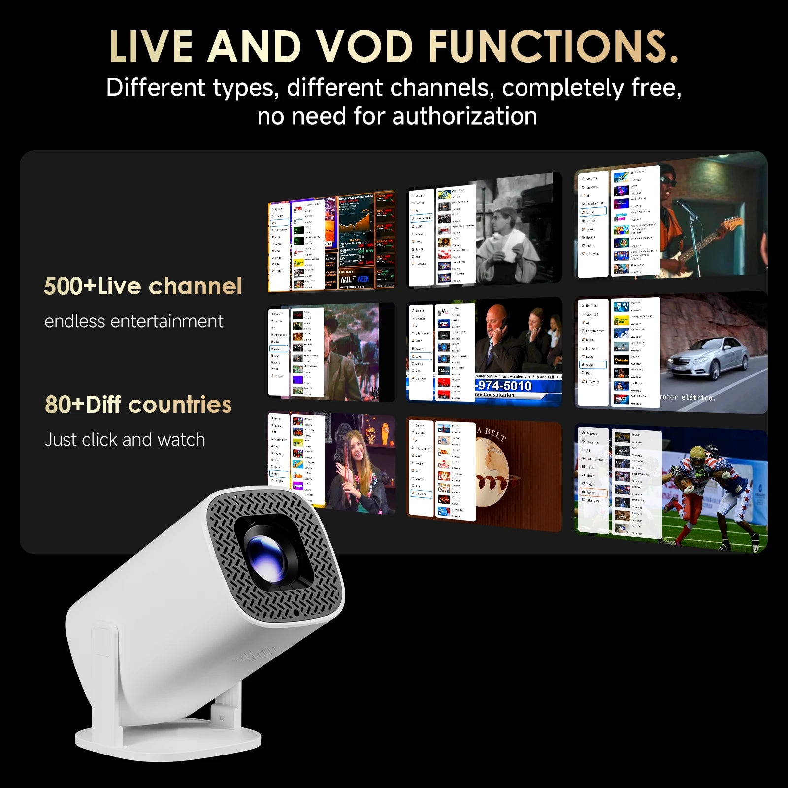 Przenośny mini projektor