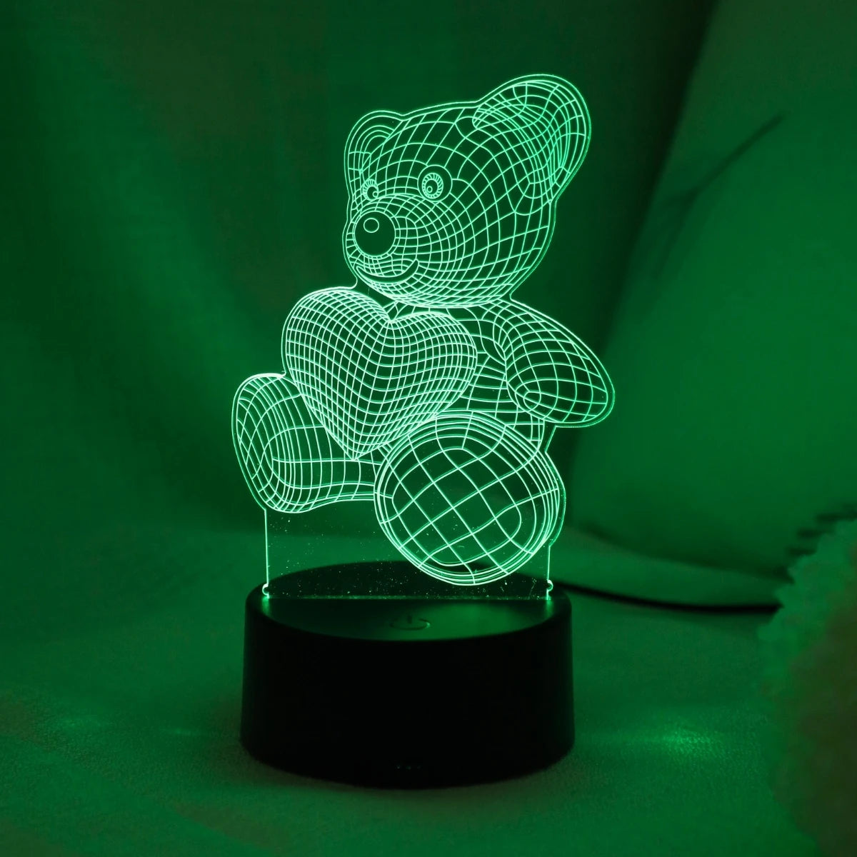Lampka Nocna 3D LED – Miś USB