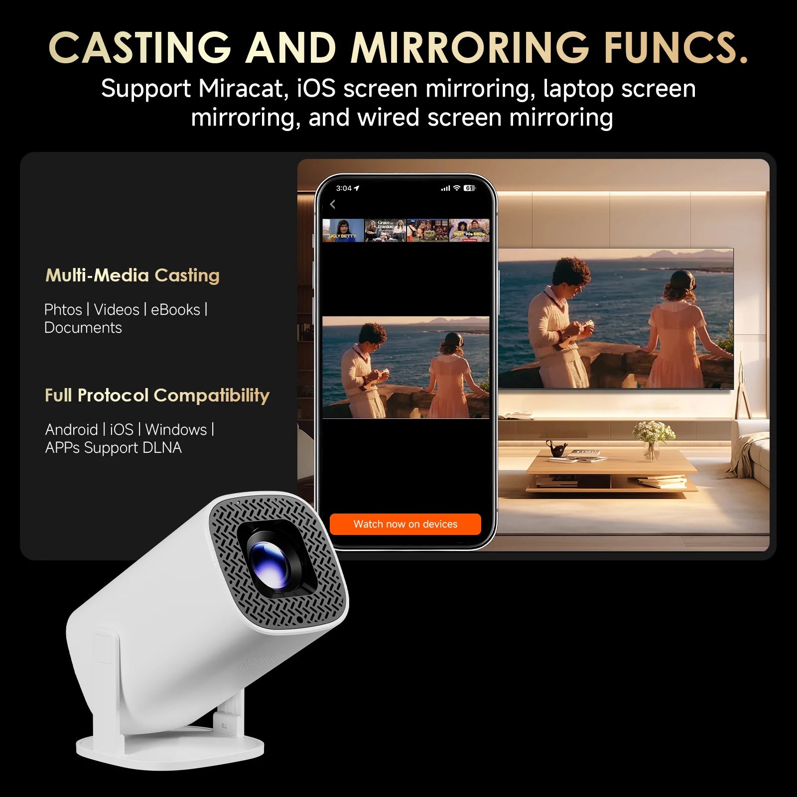 Przenośny mini projektor